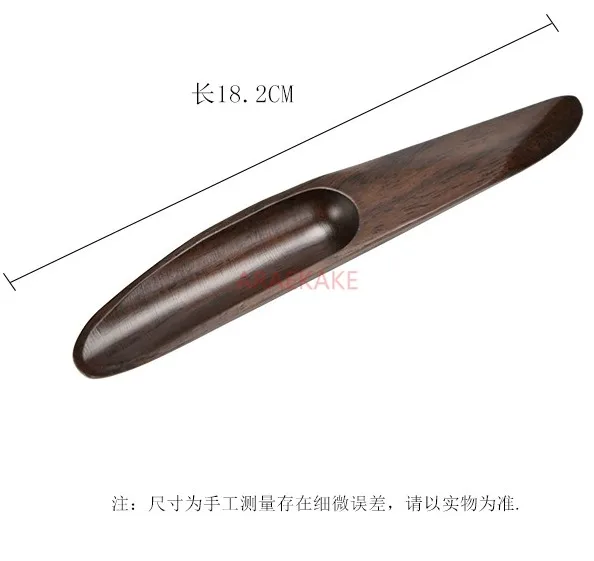 ملعقة شاي من خشب الصندل الأسود، مجرفة شاي، ملعقة شاي، ملعقة شاي واحدة لقطع وتقسيم الشاي، ملعقة شاي، مجرفة شاي، طقم شاي