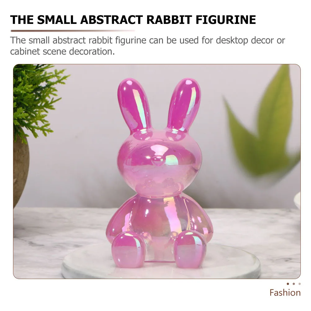 

Abstract Bunny Shaped Resin Craft Compact Cartoon Rabbit Ornament Desktop Decoration Resin Rabbit Sculpture