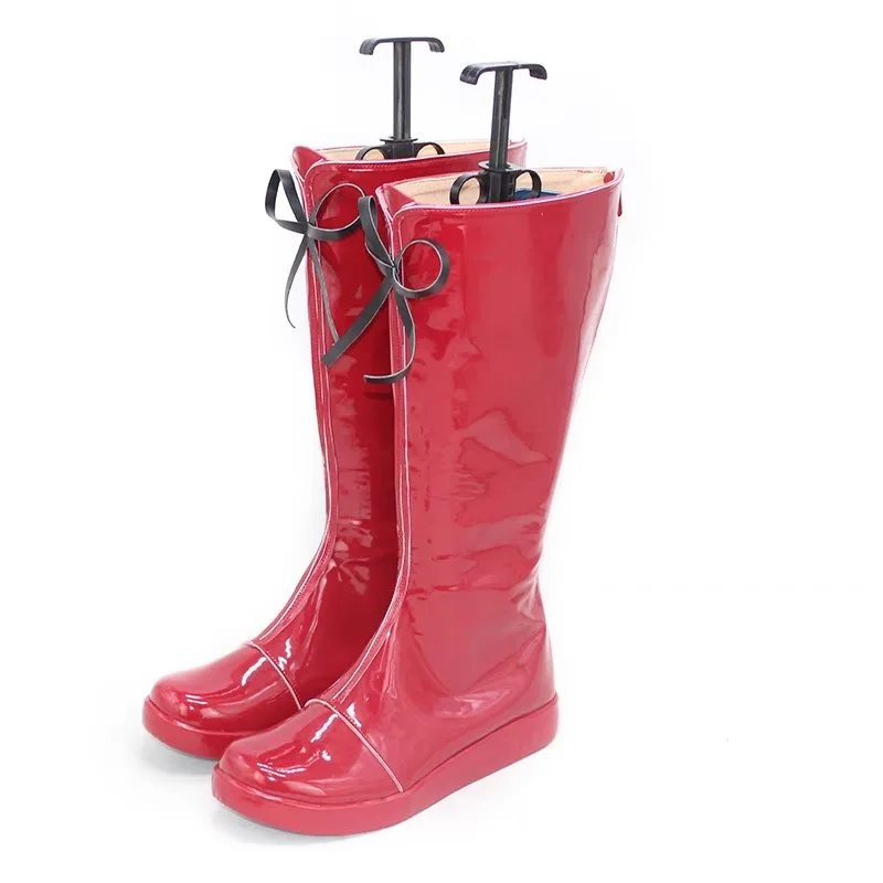 여성용 애니메이션 도쿄 뮤 뮤 모모미야 이치고 코스프레 신발, 빨간 부츠, 할로윈 코스프레 코스튬 액세서리 소품