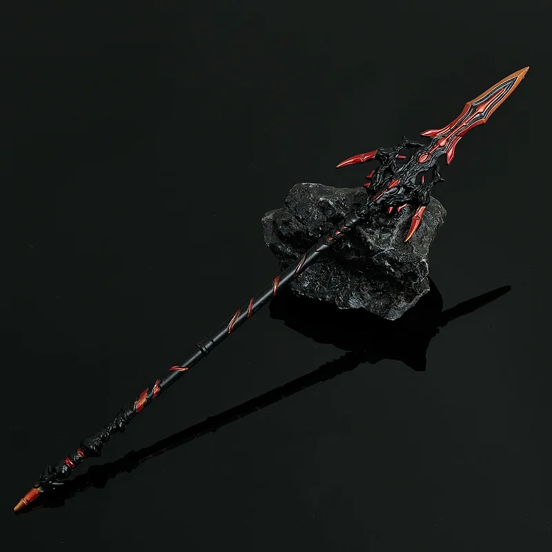 22 centimetri Anime Cinese Periferico Coccodrillo Osso Lancia Arma di Metallo Modello Crast Scrivania Ornamenti Arma Antica Spada Kanata Giocattoli Regalo