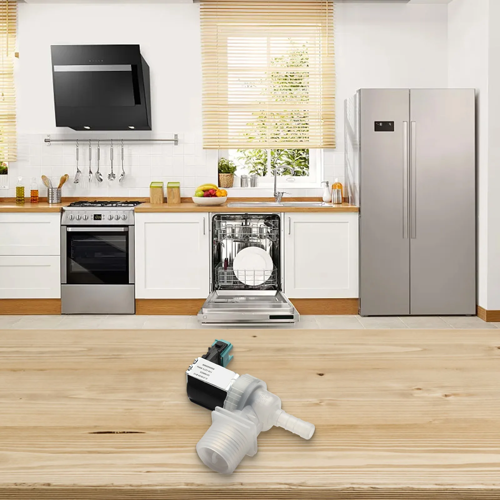 Compatible For Bosch Dishwasher Water Inlet Valve White black green Regulates Water Supply Reliable Performance