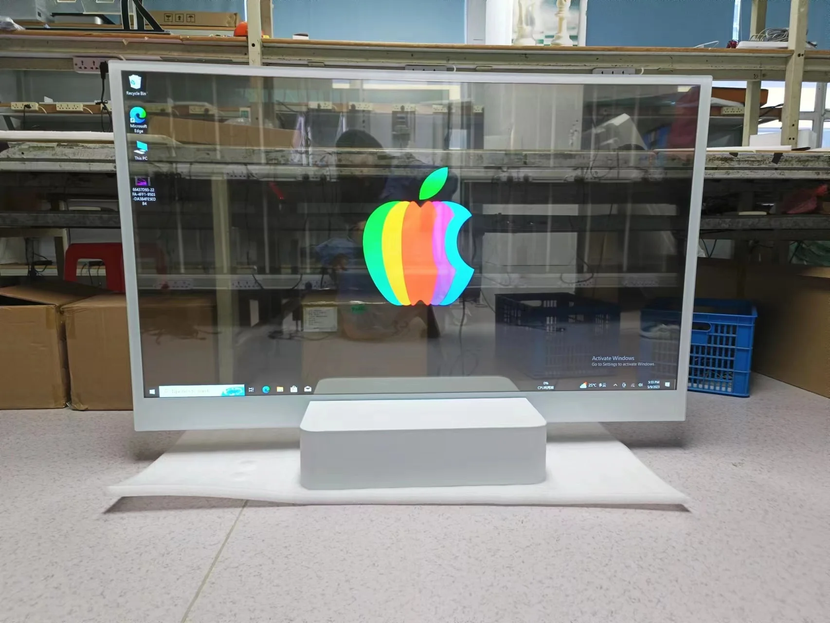 55inch Transparent OLED Desktop Display Windows Android
