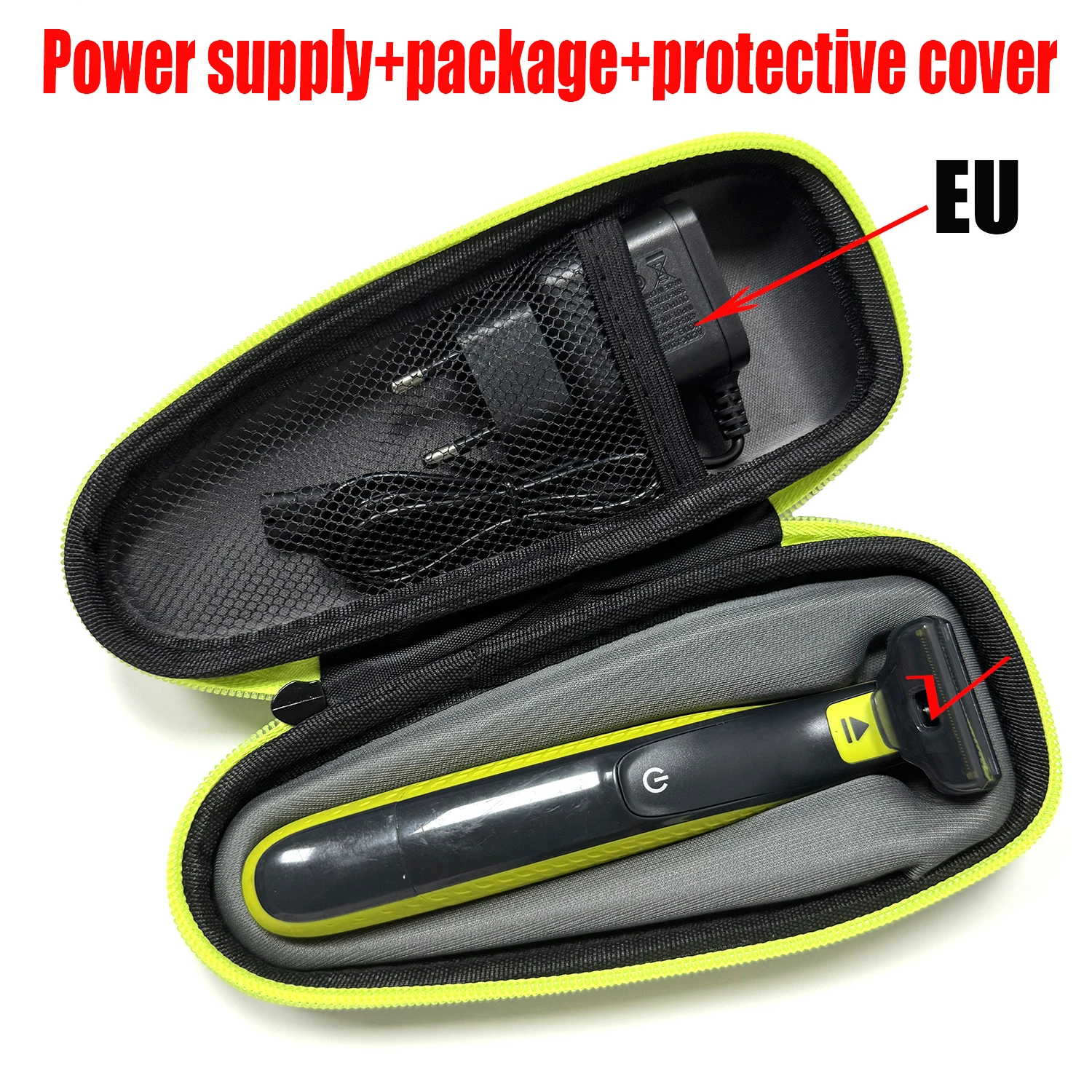 Bag+Charger+Protective Cover For Philips OneBlade QP2530/2520 Shaver Storage EVA Hard Travel Portable Bag Cover Waterproof Case