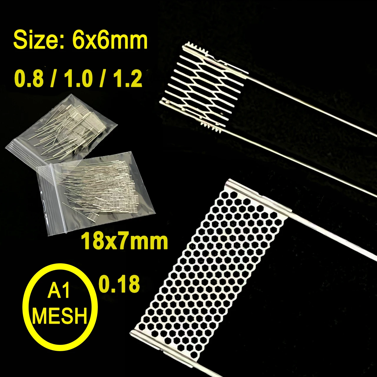 

PREMIUM Desk Aceesories100/50/10pcs Heat Resistance Multi Size Mesh/Nets/Sheet Wire 2Legs no Cotton Clip 0.18,1.0,1.2,0.8OHM