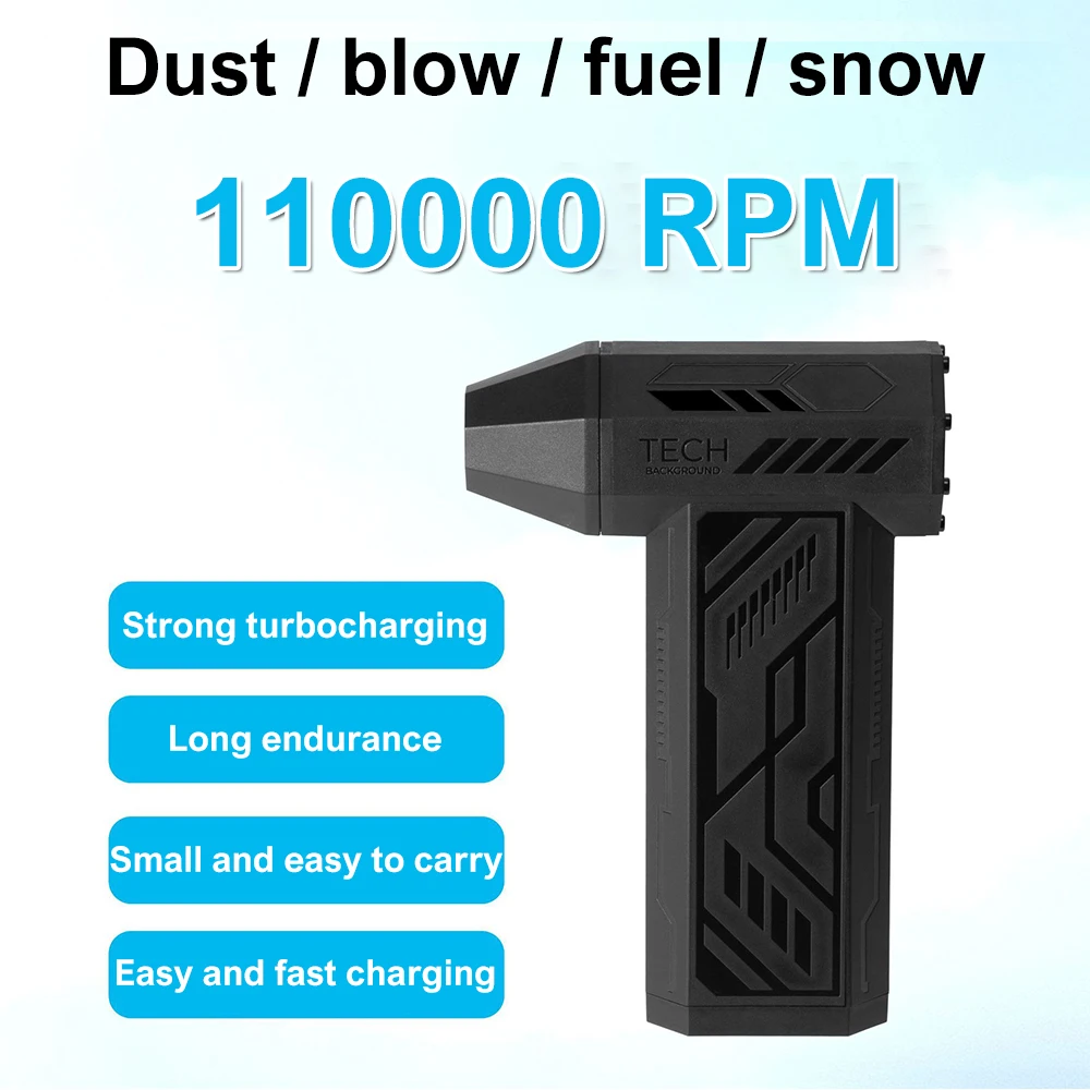 110000RPM/ 130000RPM Turbo jet fan Electric Air Blower Vacuum Dust Cleaner Type-C Charging 8000mAh/ 4000mAh Turbo Jet Blower