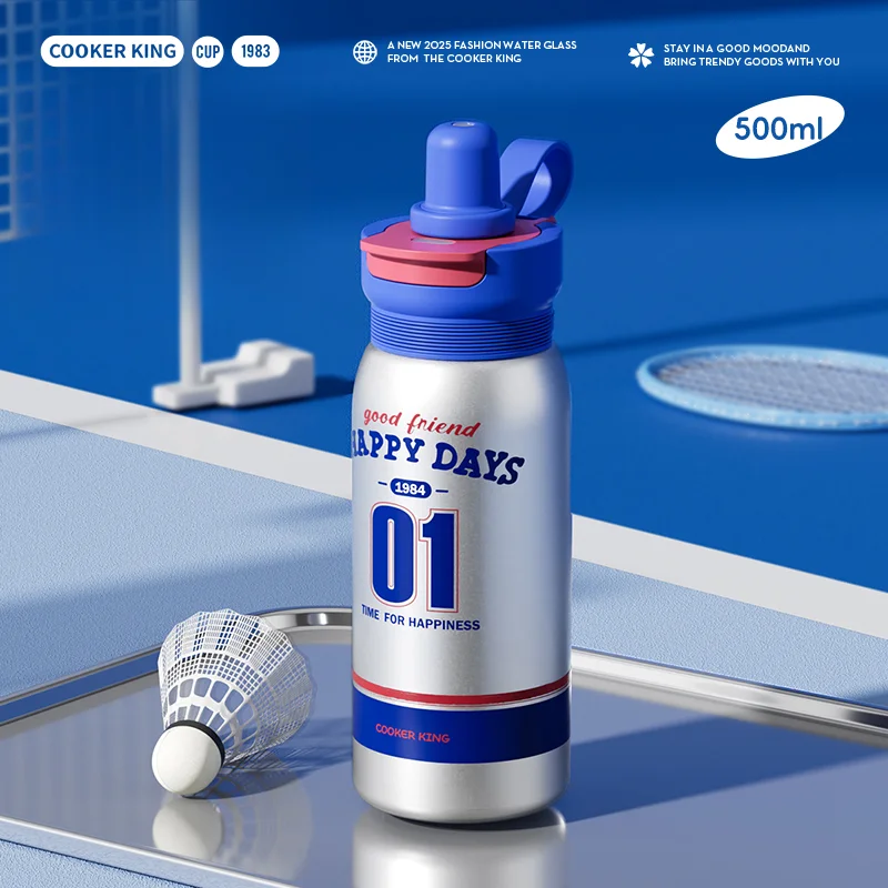 

COOKER KING 316L Stainless Steel Thermos Dual-Drinking 7-Layer Heat Retention Leak-Proof Fully Detachable Easy Clean