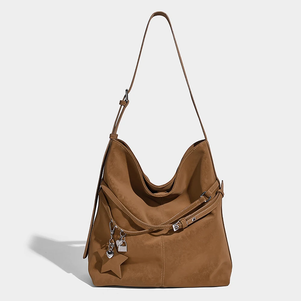 

New Matte Leather Women Shoulder Bag Spacious Underarm Purse Casual Style Classic Design Ladies Tote Daily Commute Crossbody Bag