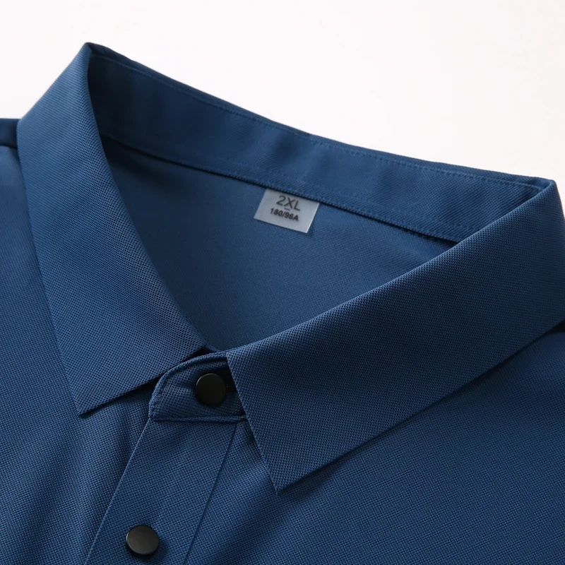 

Sleeve Golf Shirt High Quality Plus Size Summer New Polo Shirts Men 3 Buttons Casual Work T Shirts Quick Dry Short Polo Shirt
