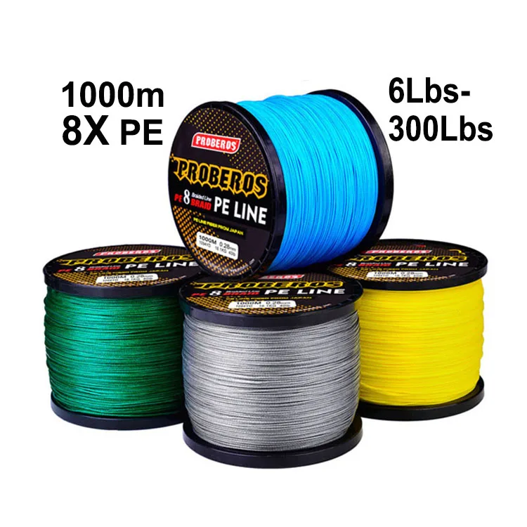 

High Quality 8x 1000m PE Braided Japan Fishing Line Super Strong 6LBS-300LBS 5 Color Options Factory Wholesale for Lake Fishing
