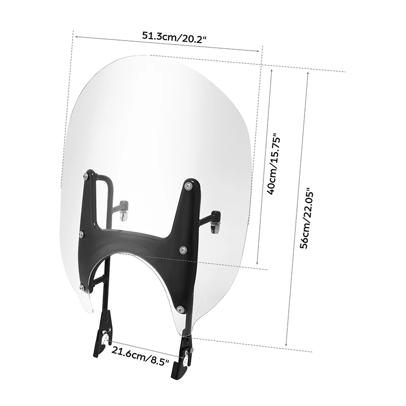 Clear Windshield Windscreen & Bracket Fit For BMW R18 Classic 2021-2024 2023 2022 Replacement