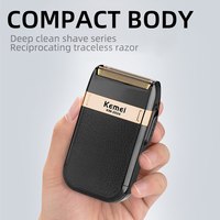 KEMEI-2024 Professional Electric Shaver for Men Electric Razors Barber Supplies Hair & Beard Trimmer Cordless Rechargeab