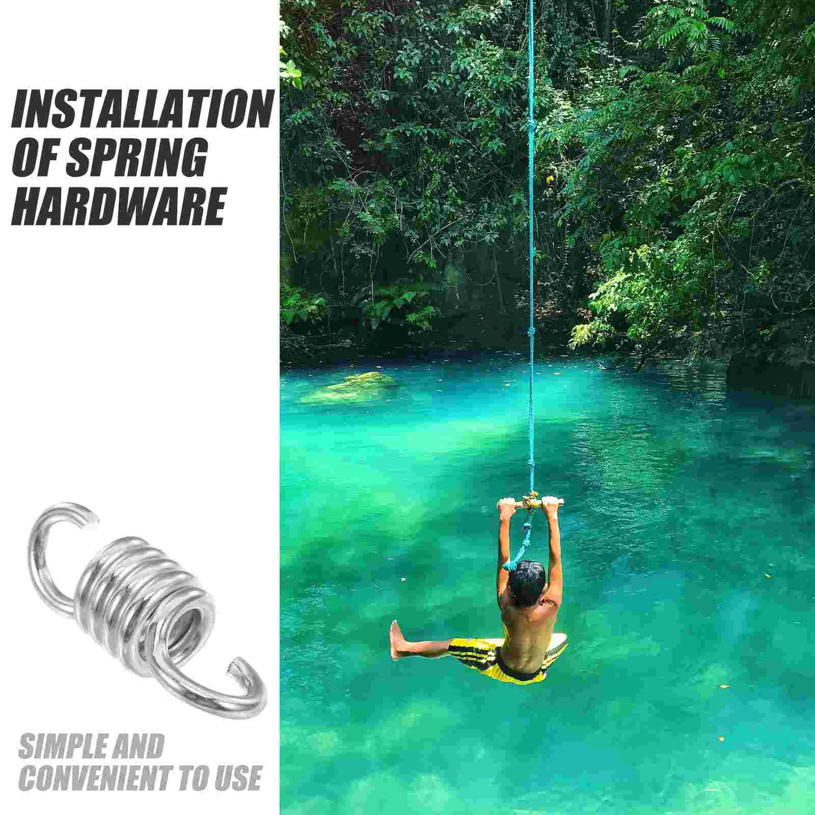 2 Pcs Heavy Duty Swing Spring Outdoor Hammock Chair Spring Porch Springs Hanging Egg Chair Spring Steel Extension Spring For