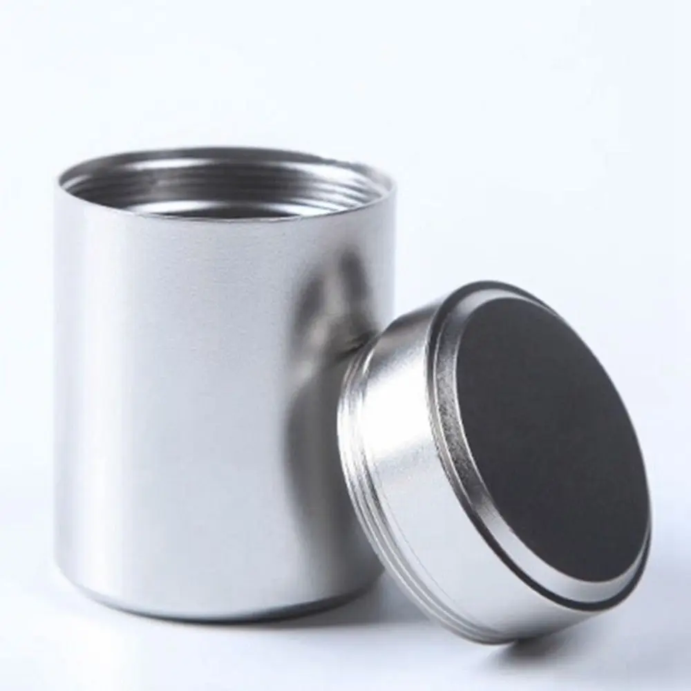 Waterproof Tea Storage Airtight Box Container Mini Sealed Cans Candy Jar Round Small Aluminum Cans