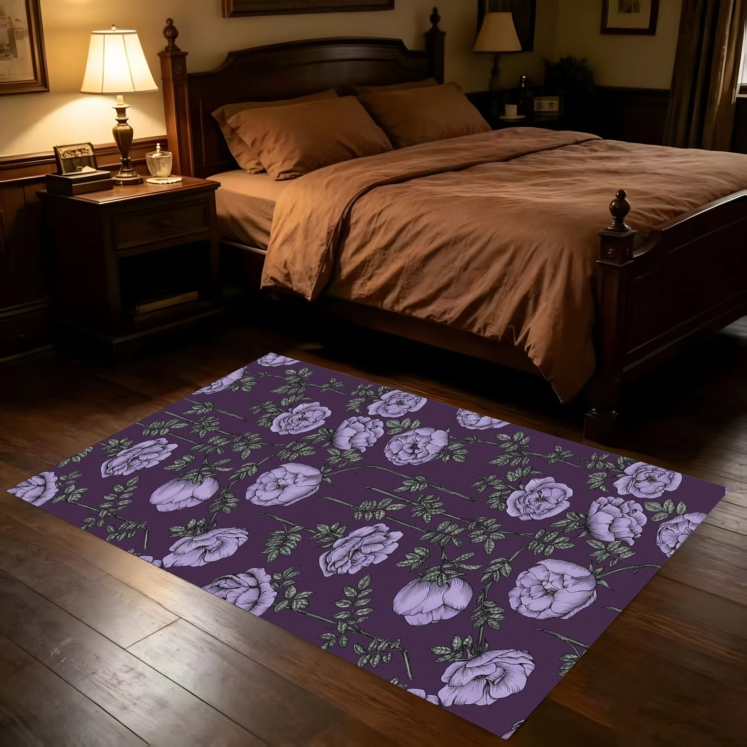 2D Carpet with an All-Over Print of Pumpkins and Black Cats—Fun, Quirky, Bright, and Eye-Catching, Creating a Perfect Halloween