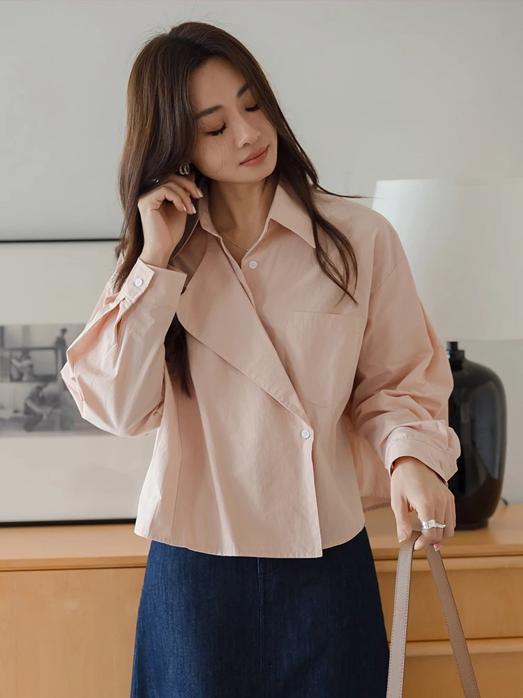 

Белая хлопковая длинная рубашка-сорочка для женщин, модная, свободного кроя, в корейском стиле, для повседневной носки