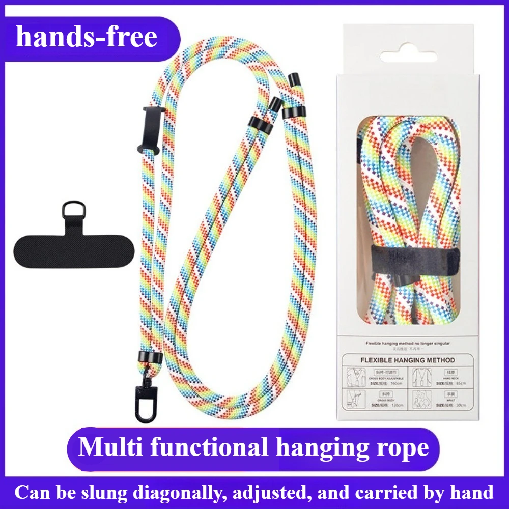 

Ремешок для мобильного телефона 8 мм можно носить, многофункциональный портативный регулируемый чехол для мобильного телефона, ремешок для ручной веревки