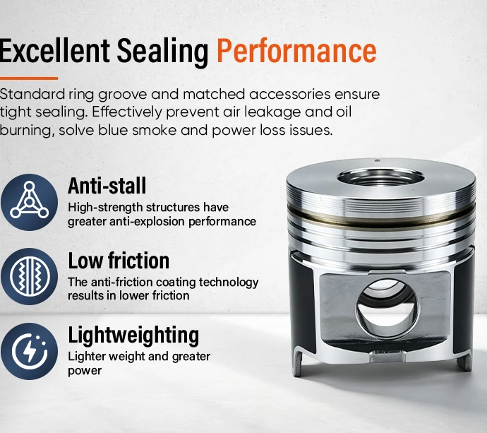 New High Performance Heatspin FE6 Piston Set 108mm for Nissan Diesel Engine Repair Parts