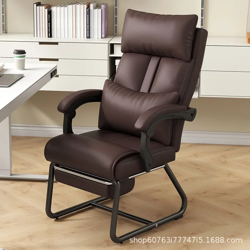 Multi-functional Bow Computer Chair Home Desk Chair Backrest Boss Chair Office Chair Comfortable Seat Sitting Sofa Chair Durable