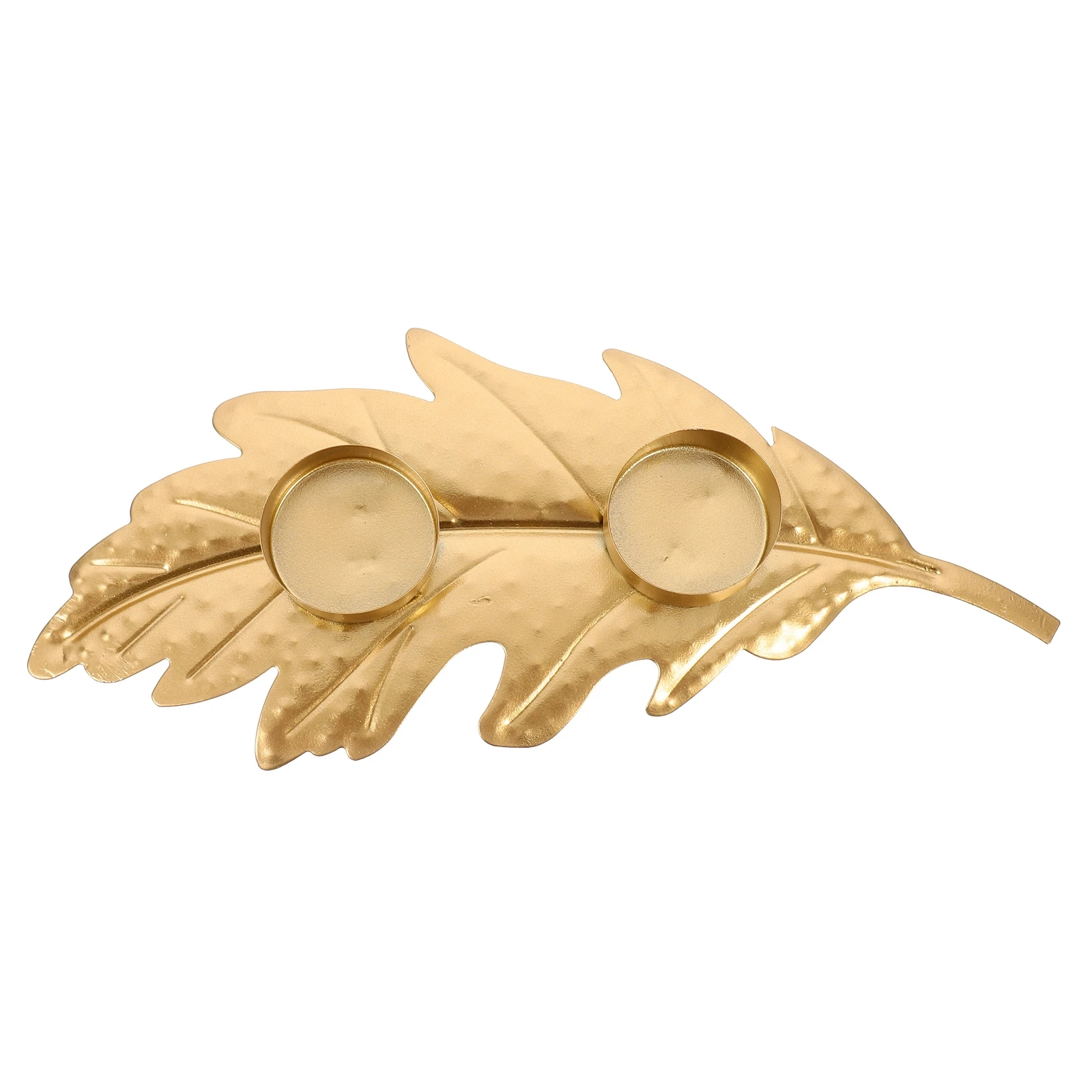 

Romantic Leaf Design Iron Candlestick Stable Holder for Candlelight Dinner Table Decor Holder