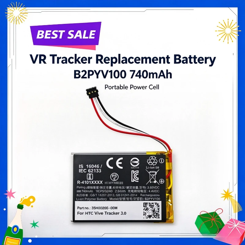 VR Tracker Replacement Battery B2PYV100 740mAh Portable Power Cell For H-T-C Vive Tracker 3.0