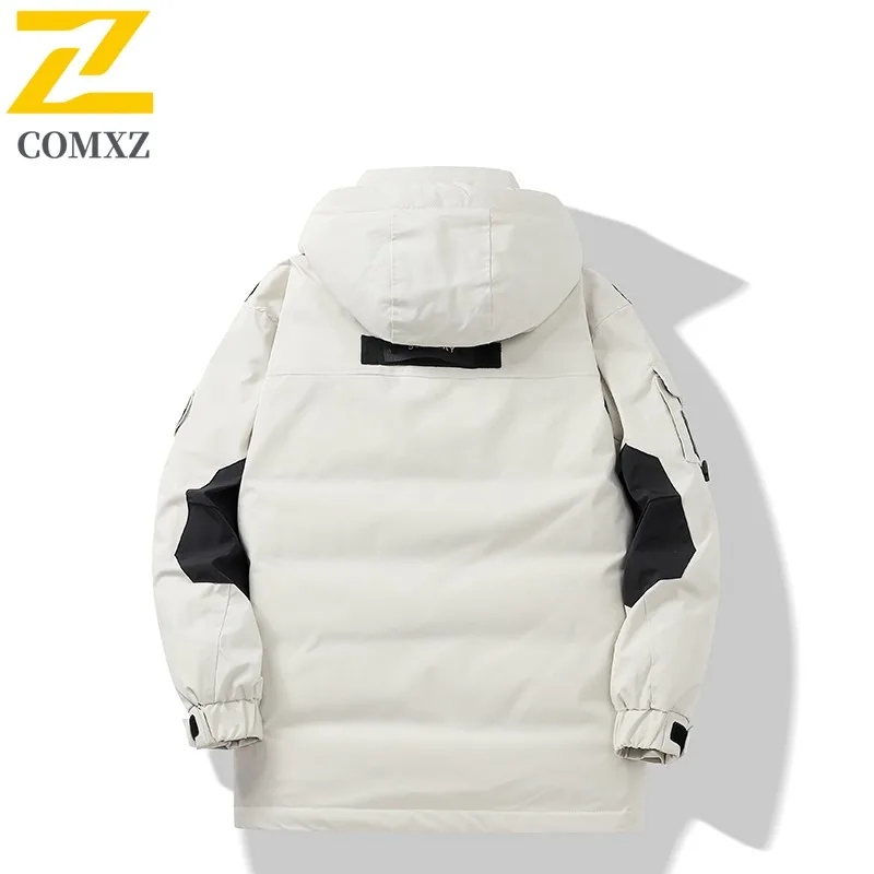 COMXZ الرجال الشتاء سترة 2025 الشتاء العمل استكشاف التنزه مقاوم للماء التخييم باركر معطف عالية الجودة تسلق سترات مبطنة