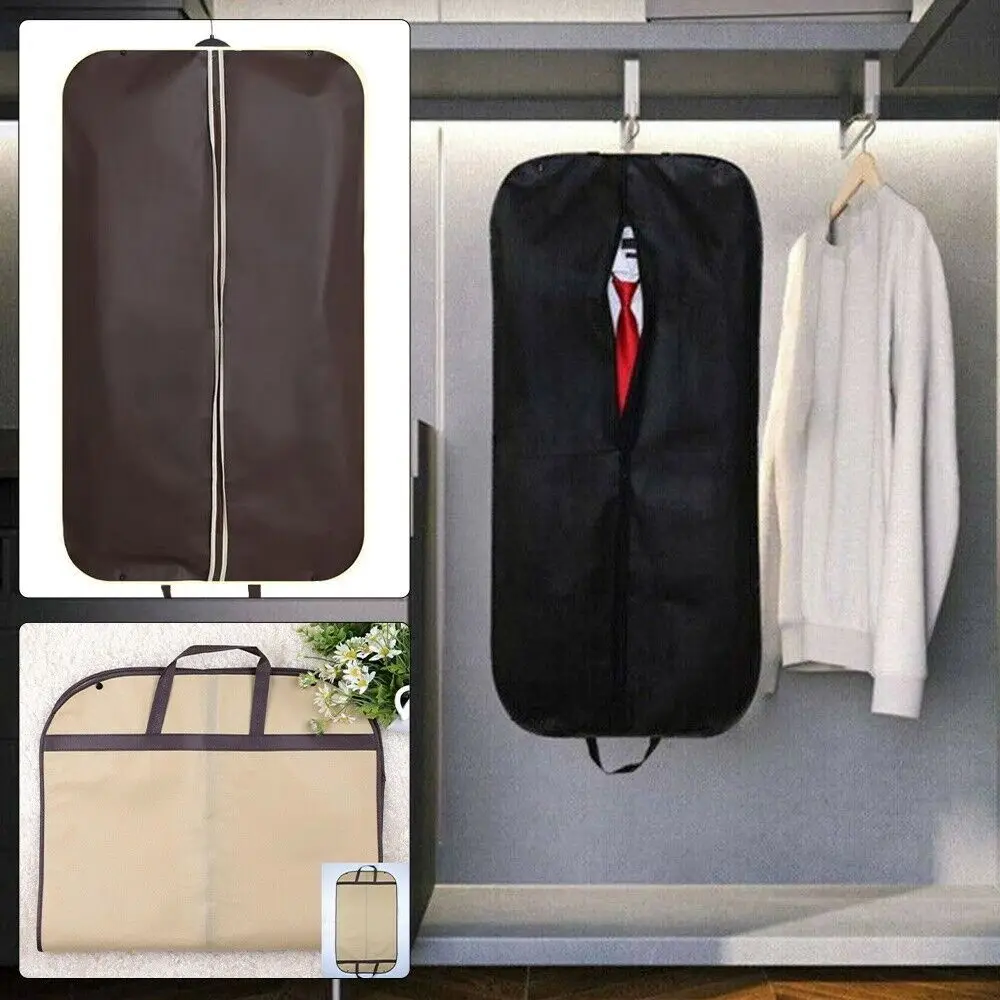 Travel Long Dress Garment Carrier Bag Suit Bags Non-Woven Clothes Dust Cover Hanging Clothes Storage Bag