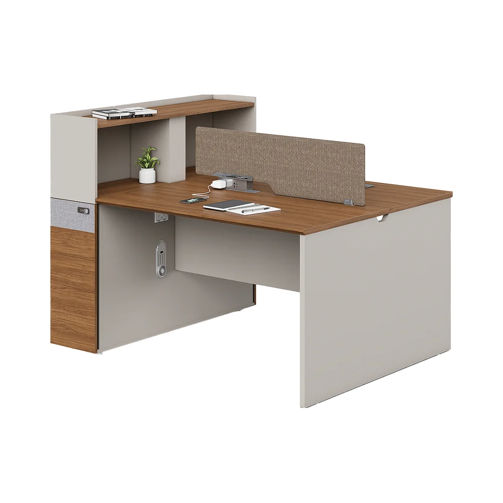 

Modern Modular Office Workstation Furniture Convertible MFC Wooden Computer Table for Staff Assemble in Office Apartment Use