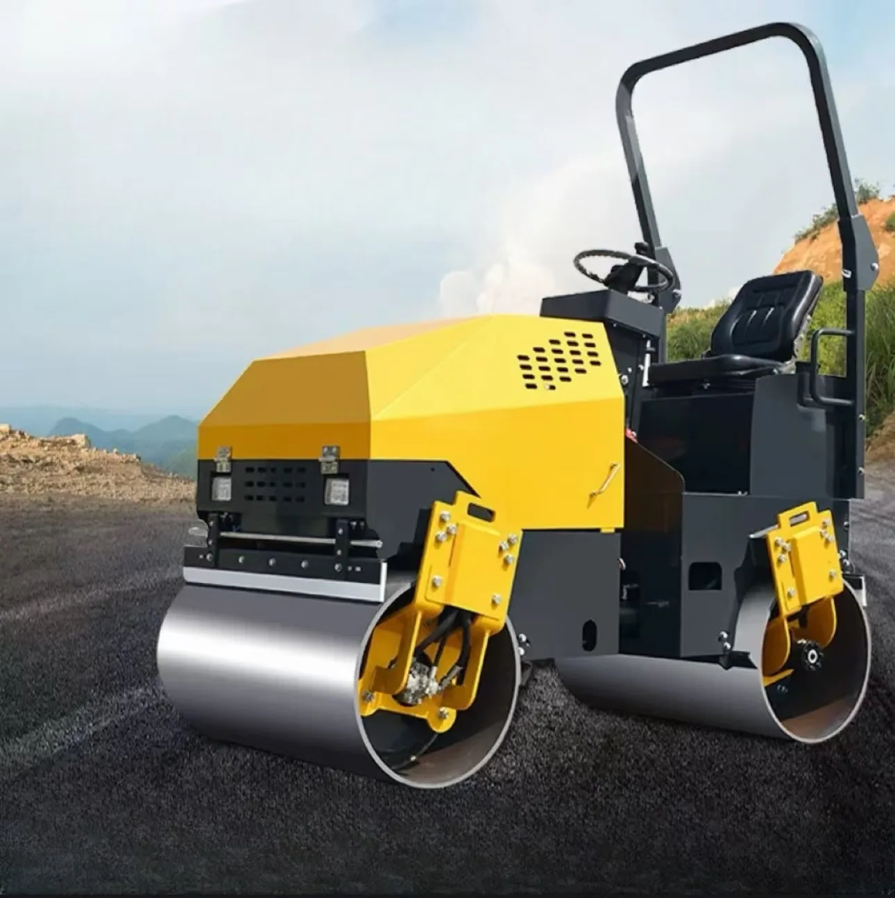 0.8 Ton Road Roller Machine Vibratory Road Roller Static Roller In Stock