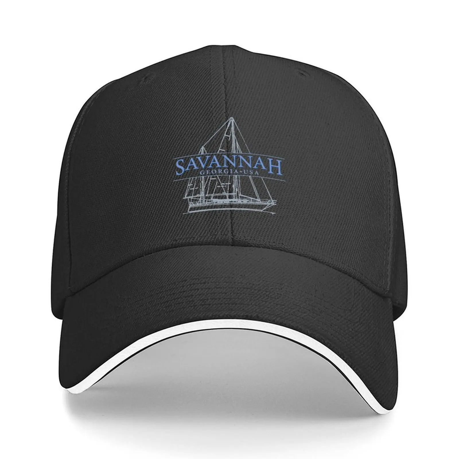 

Savannah Georgia Souvenir Sailboat design Baseball Cap tactical cap luxury woman cap Brand Man fashionable Men's Women's