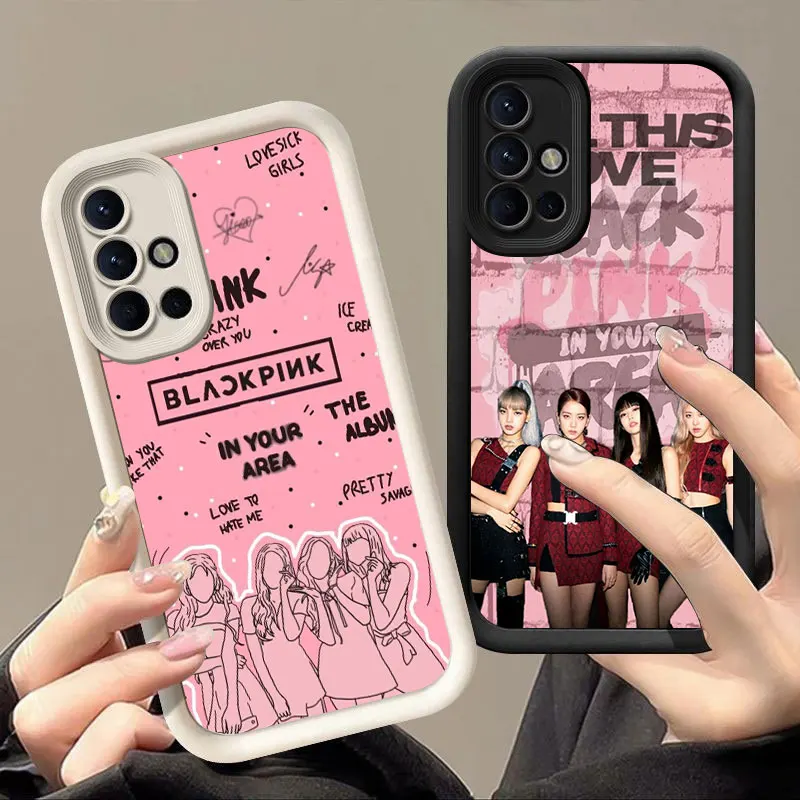 Kpop B-BlackPinks Girl Phone Case For Samsung Note 20 Ultra A03 Core A04 A05 S A01 A06 A20 A30 A50 M12 M13 M15 M34 5G M51