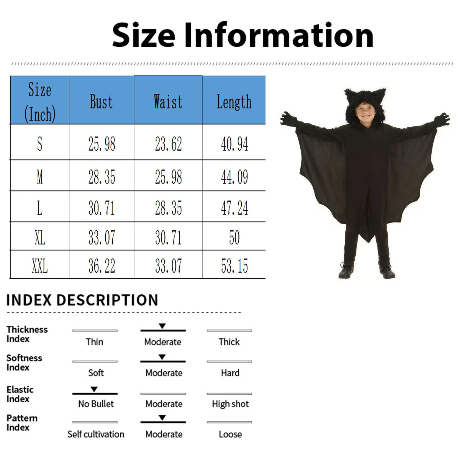 Halloween Scary Bat Cosplay Costume Set Kids Unisex Vampire Bat Costume Jumpsuit Children\'S Clothing Stage Performance Costume.