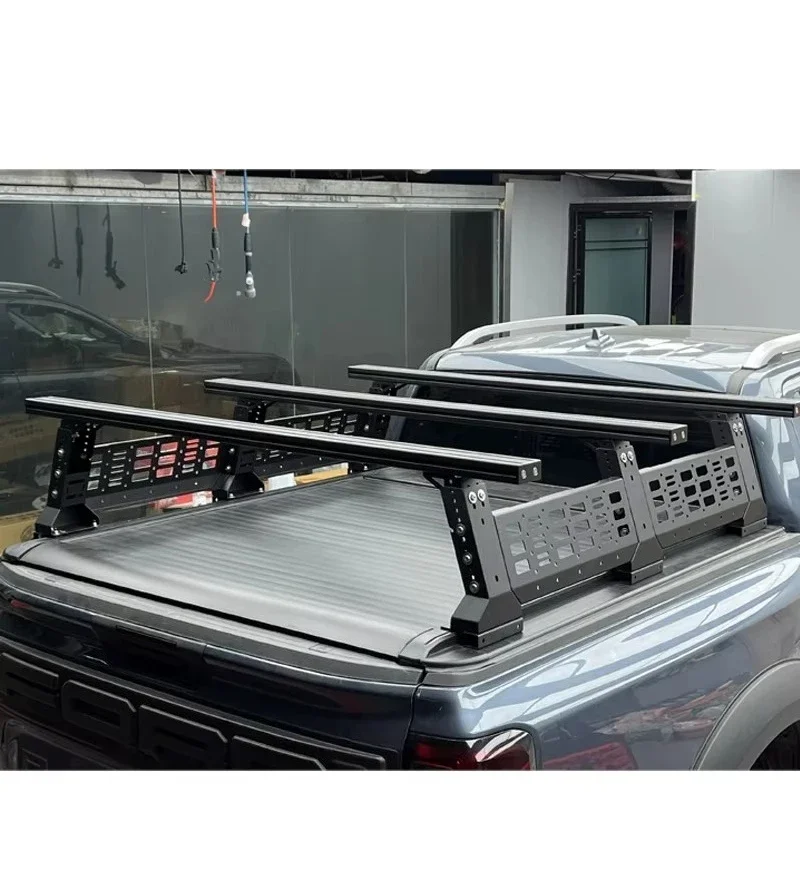 

Universal Pickup Roof Rack Width Height Adjustable Expansion Frame Carbon Steel Aluminum Crossbar for Hilux Truck Bed Rack
