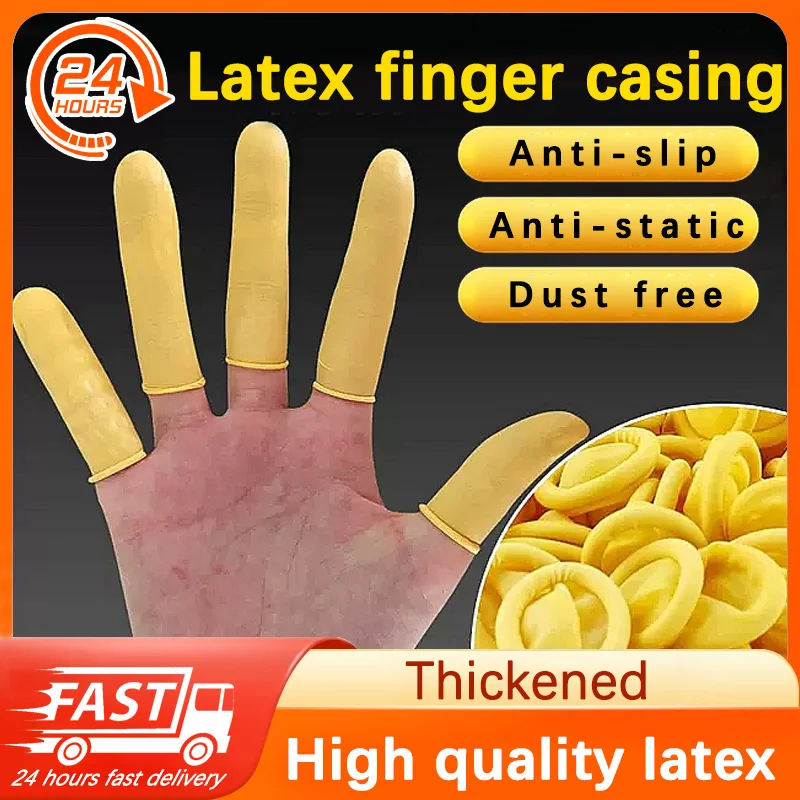 Disposable rubber nipple gloves, finger tip protection gloves, anti-slip, anti-static, five finger gloves, tattoo tools