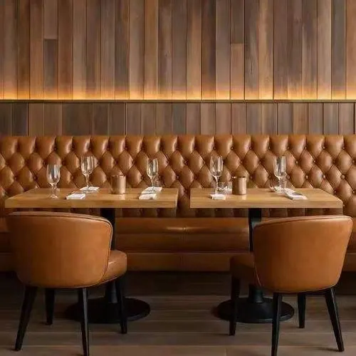 American Classic Restaurant Furniture Commercial Use Leather Booth Sofa Sets For Luxury Restaurant Pizzeria Cafe And Bars
