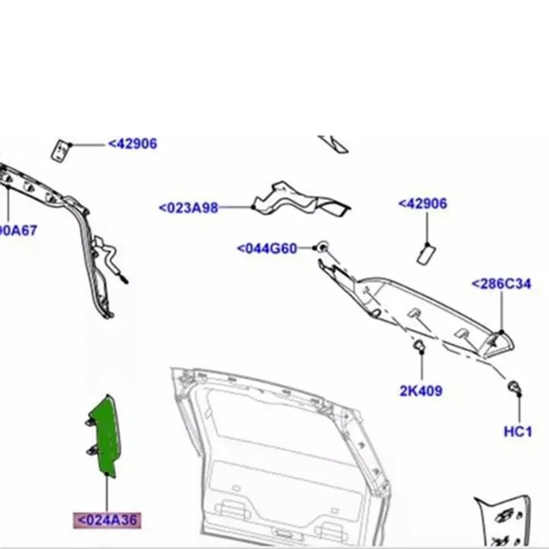 Auto Rücklicht Seite Schutz Abdeckung Rücklicht Ecke Molding LR045169 LR05679 Für Land Rover Range Rover Sport 2014-2017-A61E