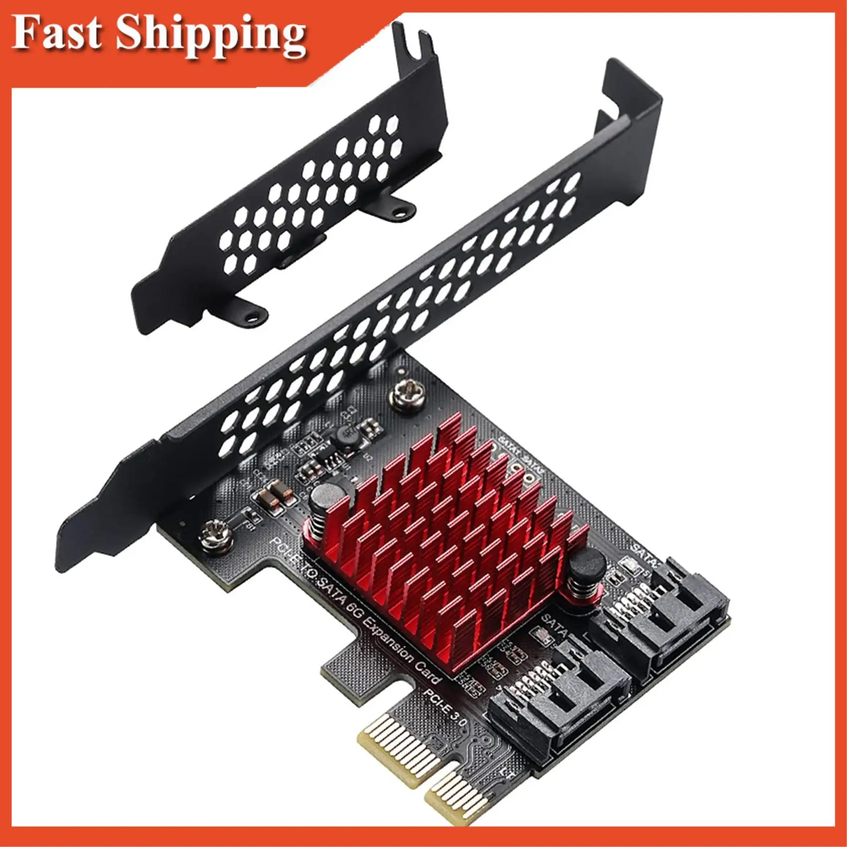 كفاءة Pcie إلى 2 منافذ SATA 3.0 6 Gbps SSD محول PCI-E PCI Express X1 لوحة تحكم بطاقة توسيع دعم X4 X6 X8 X16