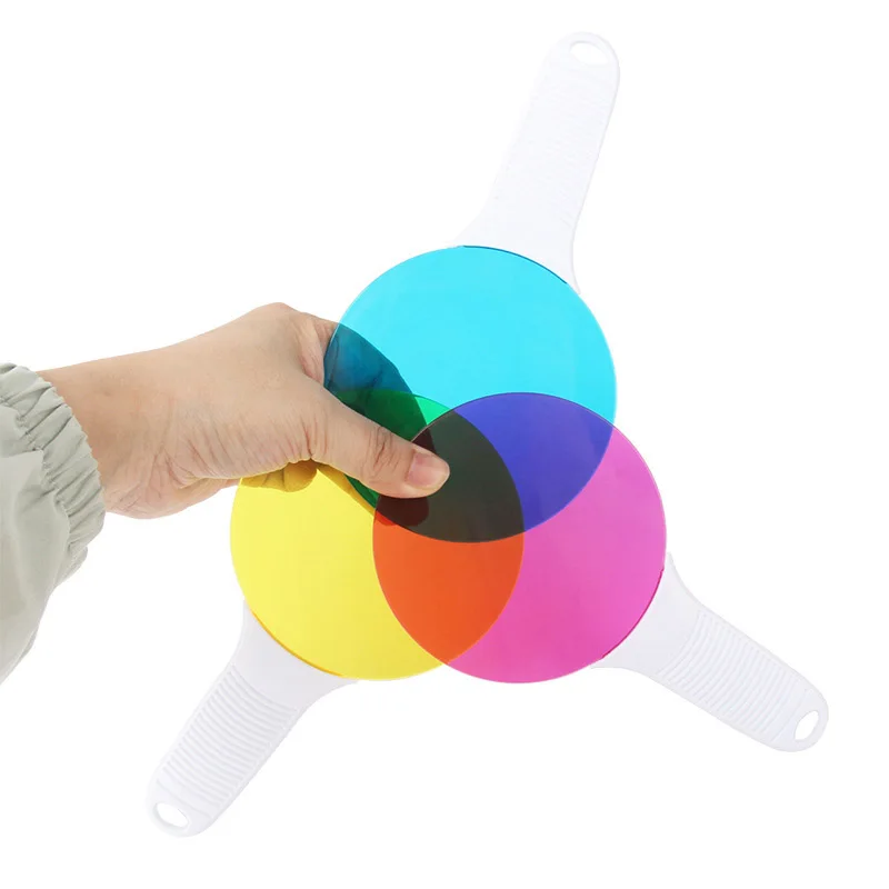 5 pezzi set Montessori miscelazione dei colori giocattoli di apprendimento per bambini scienza fisica filtro ottico forniture per aula prescolare