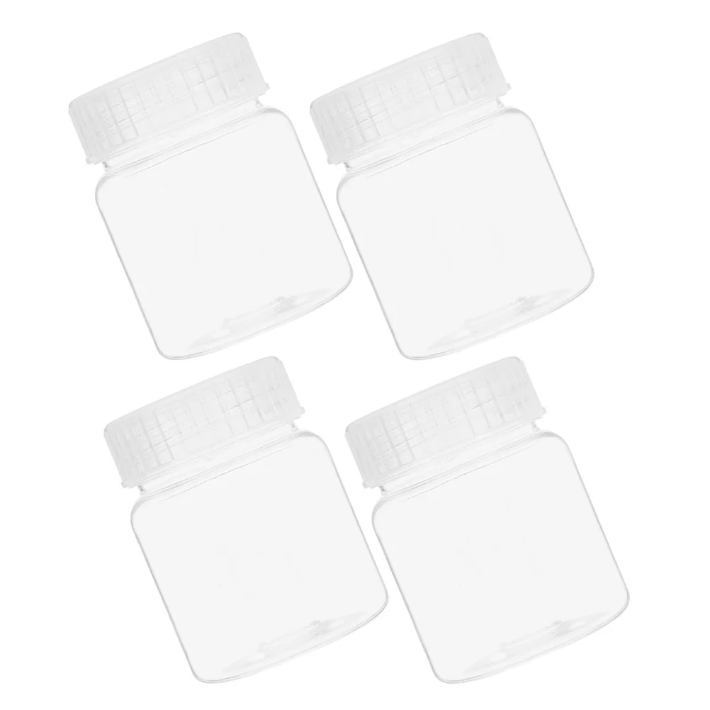 

4Pcs 240ml Wide Mouth Lab Reagent Bottles Durable Chemical Resistant for Plant Cell Cultivation and Sample Storage