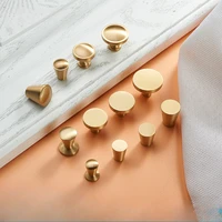 Perillas modernas de latón macizo para muebles, pomos y tiradores dorados para cajones, armarios, vestidores, librería, zapateros