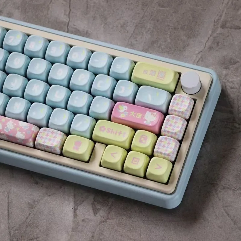 Sanrio Kawaii hello kitty Cinnamoroll Keycaps PBT Mechanical Keyboard Key Caps Cute Keyboard Accessories