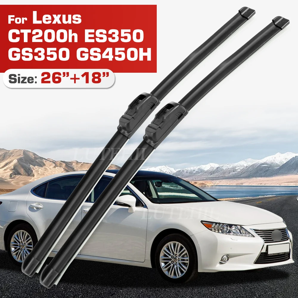 

Wiper For Lexus CT200h ES350 GS350 GS450H Front Blades Windshield Windscreen Window Brush 26"+18"