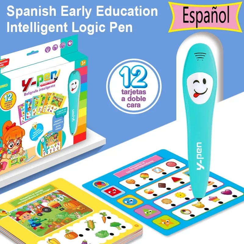 New Spanish Learning Book Baby Educational Voice Reading Machine Point Books Smart Point Pen Children Study Leaning Story Toy