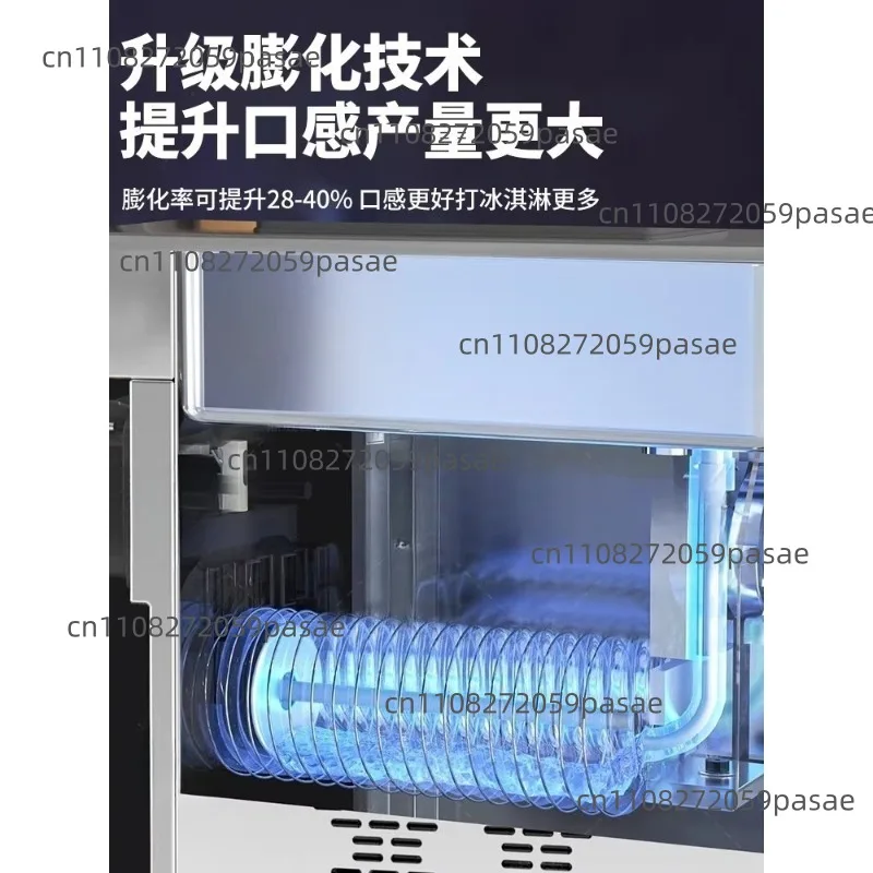 Vertical ice cream machine Three-color soft ice   Small ice creamStall cone machine Cream machine