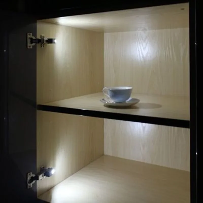 LED Under Cabinet Light with Battery Smart Touch Universal Cupboard Hinge Lamp Sensor Night Light for Closet Wardrobe