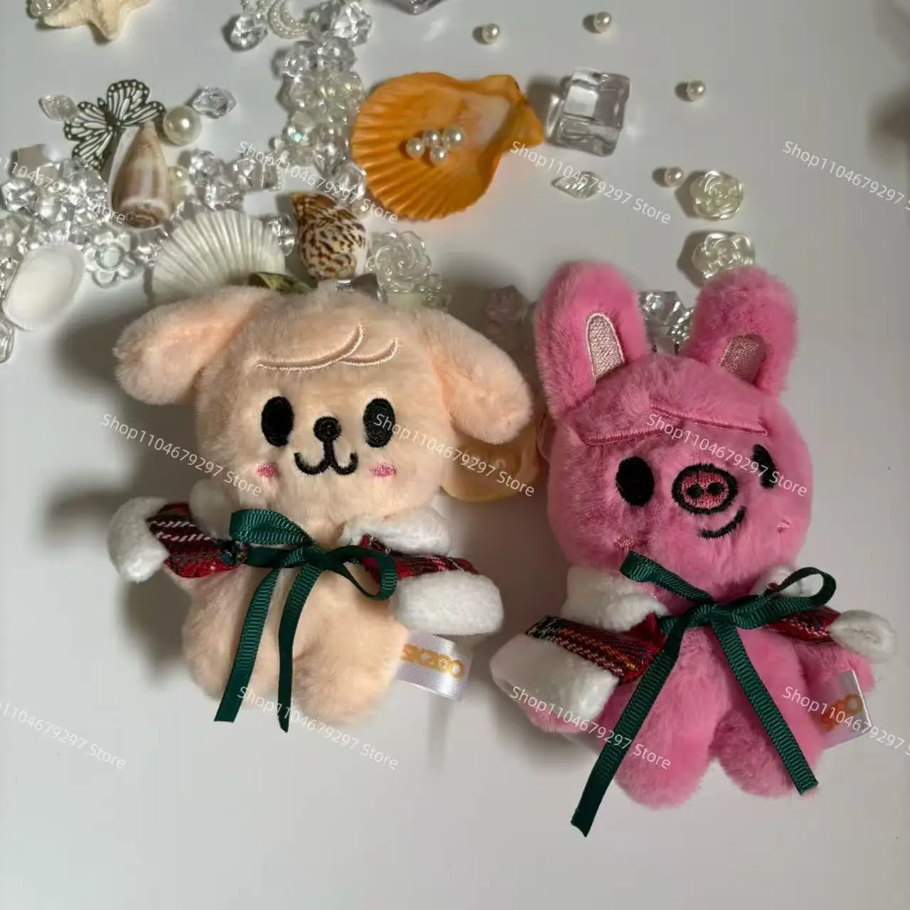 SKZOO Stray Kids Keychain Christmas Theme Cape Plush Animal Doll TXT Children's Birthday Gift Pendant Accessories