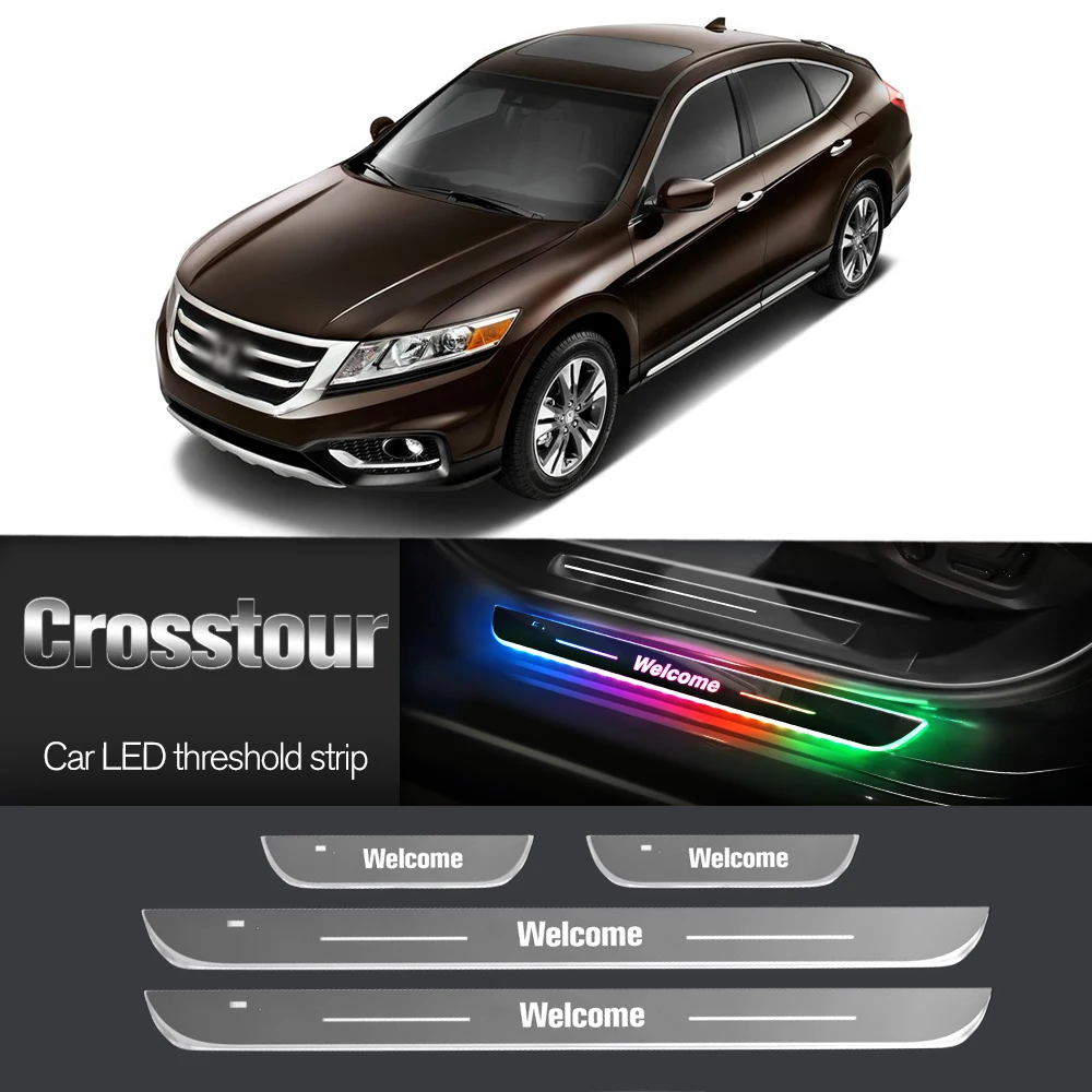 

Car Door Sill Light For Honda Crosstour 2010-2015 2011 2013 2014 Customized Logo LED Welcome Threshold Pedal Lamp Accessories