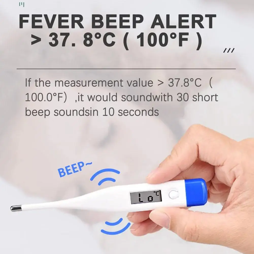 Digital Medical Thermometer Body Fever Electronic Oral Underarm Flexible Tip Fast Read Baby Adult Household Health Monitor