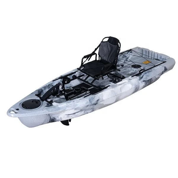 

New Design Single Foot Pedal Fishing Kayak Electric Motor Propeller 2.9m LengthHull Material Paddle Included