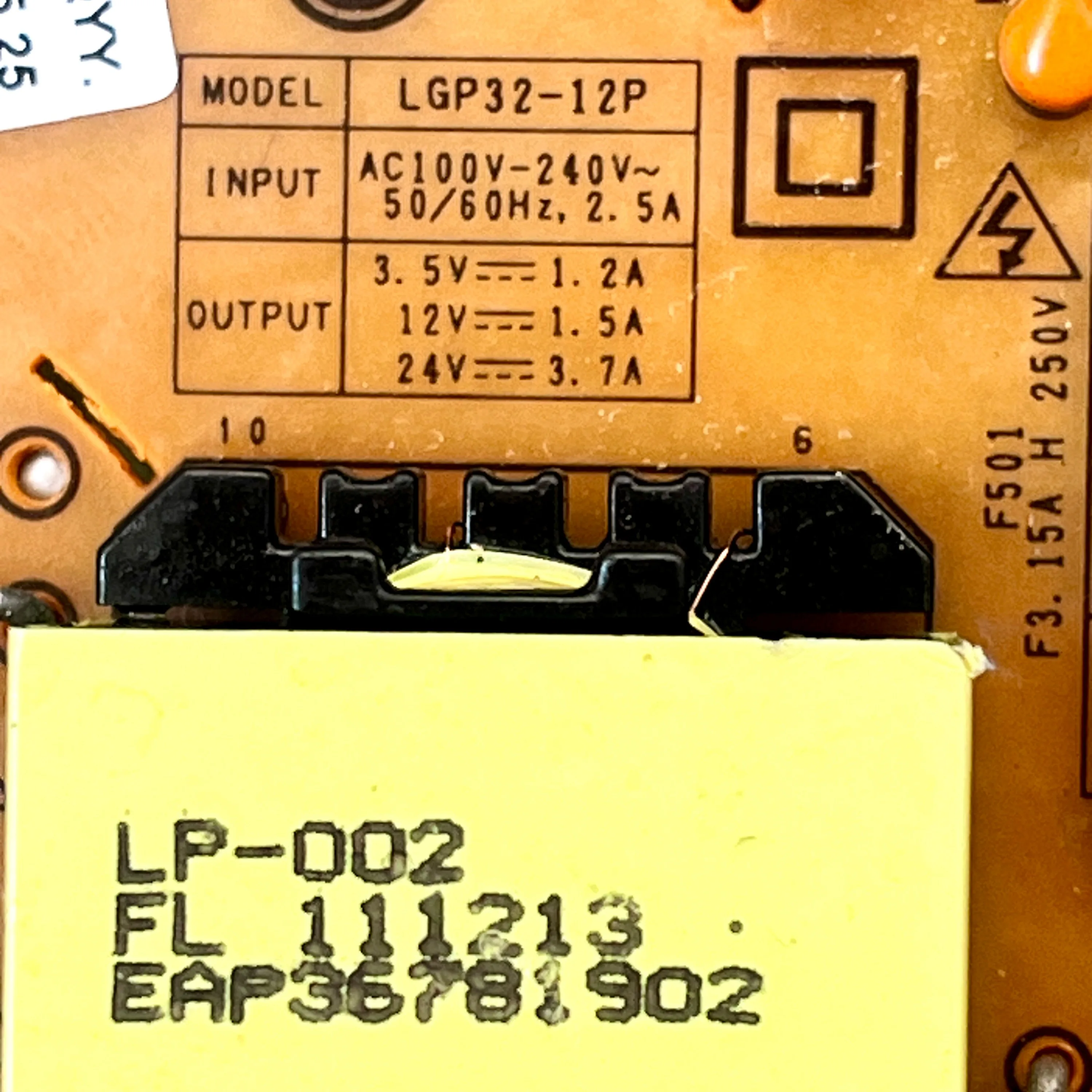 Autentyczny oryginalny listwa zasilająca TV EAX64604501(1.5) EAY62769501 LGP32-12P działa normalnie i jest dla 42LM3700-UC 42 lm340 0 części do telewizora