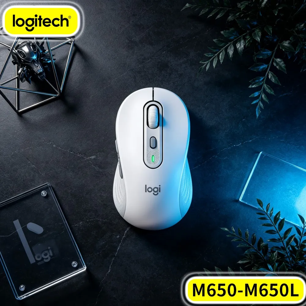 Logitech M650/M650L Wireless Mouse Dual Mode Connect 5 Programmable Keys Quiet Click Comfort Contour Desktop Notebook